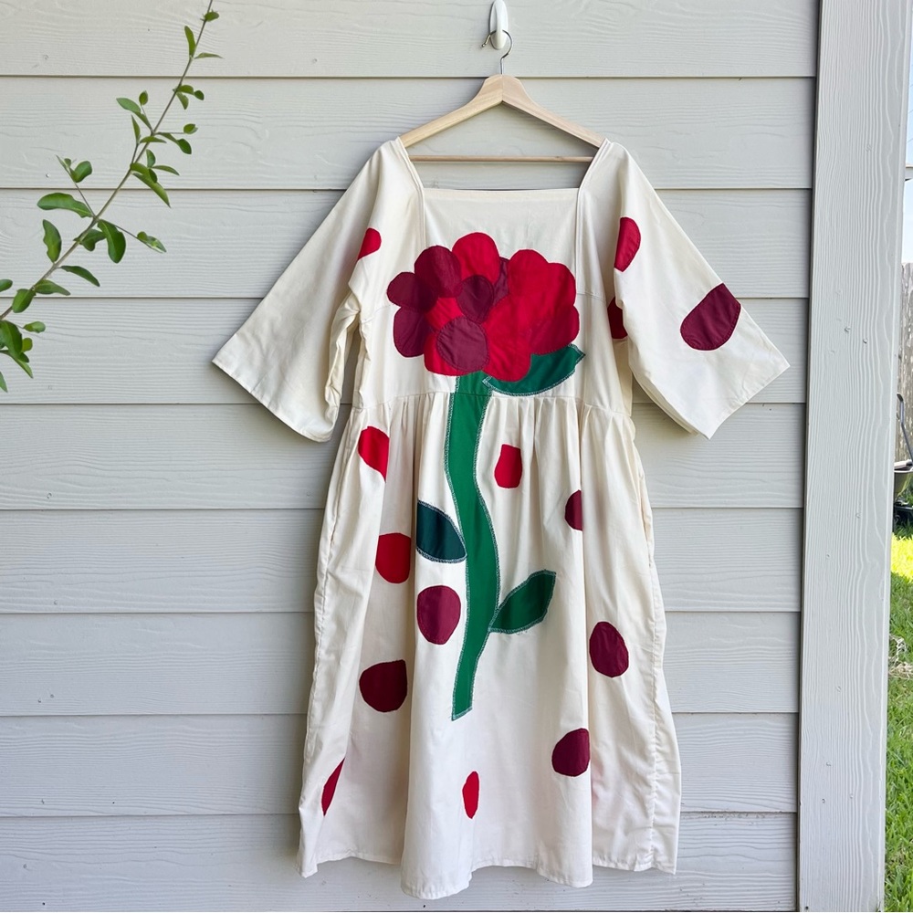 Handmade Aphrodite Rose Petal Appliqué Dress SKU 07296 - Picture 2 of 12